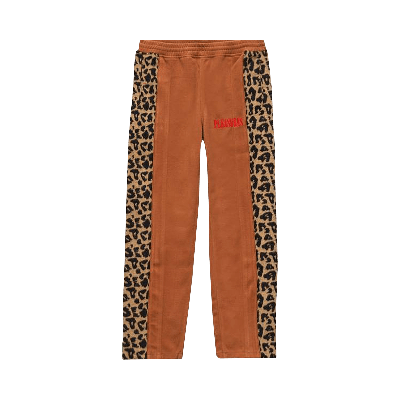 Pre-owned Pleasures Kids'  Velour Memories Animal Print Pants 'brown'
