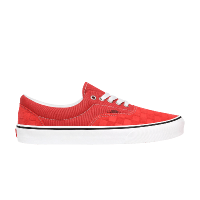 Pre-owned Vans Era 'deboss Checkerboard - Pompeian Red'