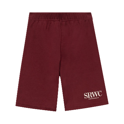 Pre-owned Sporty And Rich Upper East Side Biker Short 'merlot' In Red