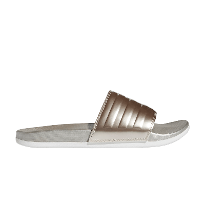 Pre-owned Adidas Originals Wmns Adilette Comfort Slide 'champagne Metallic' In Gold