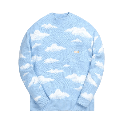 Pre-owned Kith For The Simpsons Cloud Intarsia Sweater 'blue'