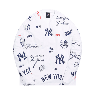 Shop Kith For Major League Baseball New York Yankees All Over Long-sleeve Tee 'white'