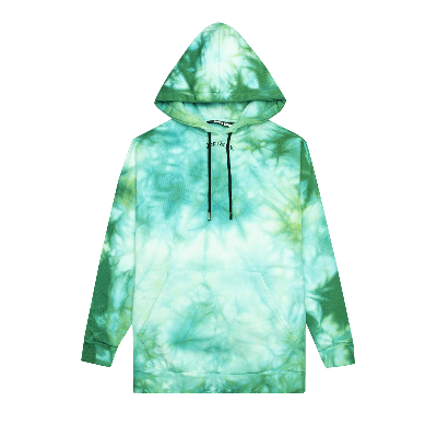 Pre-owned Palm Angels Tie Dye Logo Over Hoodie 'forrest Green/yellow'