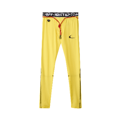 Pre-owned Off-white Nike X  Running Tights 'opti Yellow'
