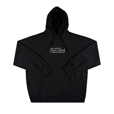 Pre-owned Supreme X Kaws Chalk Logo Hooded Sweatshirt 'black'