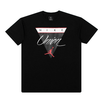 Pre-owned Air Jordan X Union Nrg Vault Flight Triangle Tee 'black'