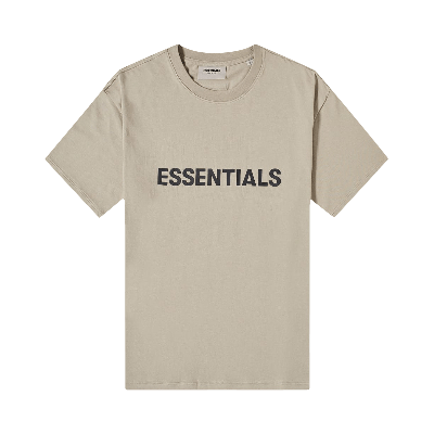 Pre-owned Essentials Fear Of God  T-shirt 'moss' In Tan