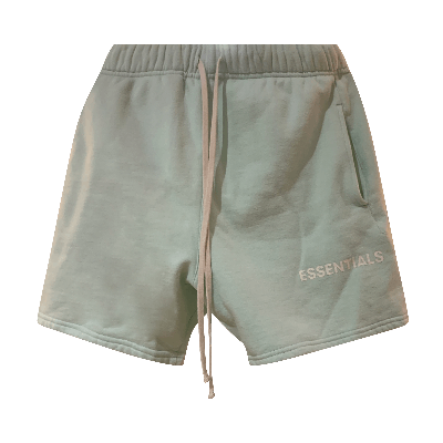 Pre-owned Essentials Fear Of God  Graphic Sweat Shorts 'mint' In Blue