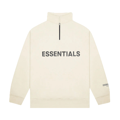 Pre-owned Essentials Fear Of God  Half Zip Sweatshirt 'cream'