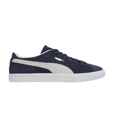 Pre-owned Puma Suede Vintage 'peacoat' In Blue