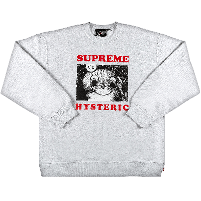 Pre-owned Supreme X Hysteric Glamour Crewneck 'ash Grey'