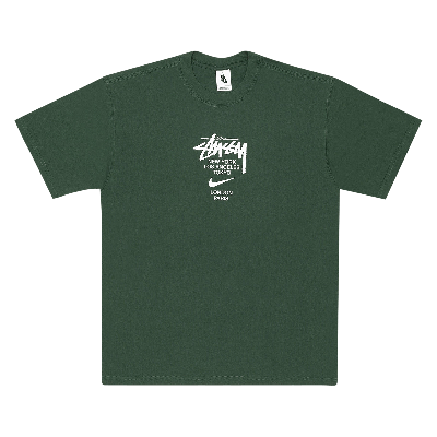 Pre-owned Nike Kids'  X Stussy International Tee 'gorge Green'