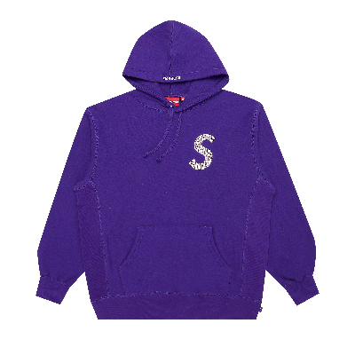 Pre-owned Supreme X Swarovski S Logo Hooded Sweatshirt 'purple'