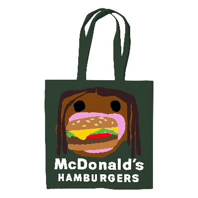 Pre-owned Cactus Jack By Travis Scott X Cactus Plant Flea Market Burger Mouth Tote 'green'