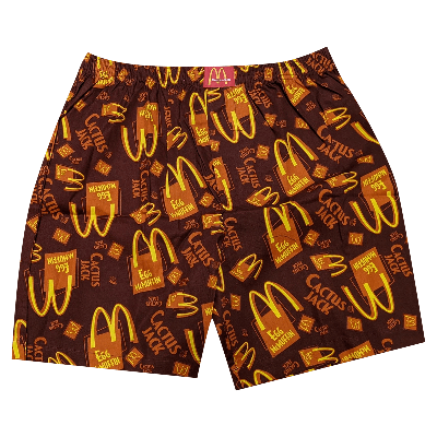 Pre-owned Cactus Jack By Travis Scott X Mcdonald's Breakfast Boxers 'brown'