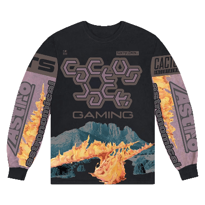 Pre-owned Cactus Jack By Travis Scott The Scotts Gaming I Long-sleeve Jersey 'black'