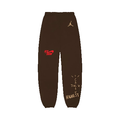 Pre-owned Cactus Jack By Travis Scott X Air Jordan Highest Sweatpant 'brown'