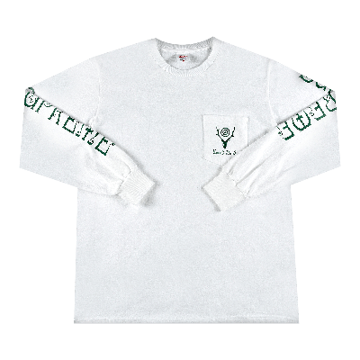 Pre-owned Supreme X South2 West8 Long-sleeve Pocket Tee 'white'