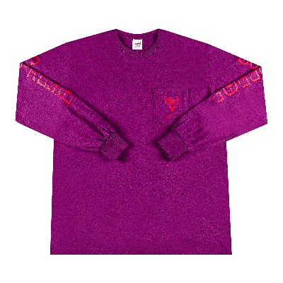 Pre-owned Supreme Kids'  X South2 West8 Long-sleeve Pocket Tee 'purple'