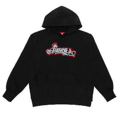 Pre-owned Supreme Kids'  Handstyle Hooded Sweatshirt 'black'