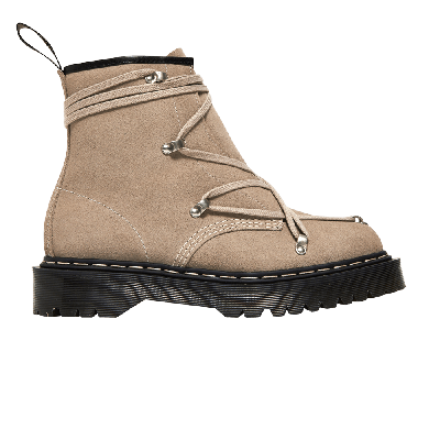 Pre-owned Dr. Martens Rick Owens X 1460 Bex Suede Boot 'light Taupe' In Grey
