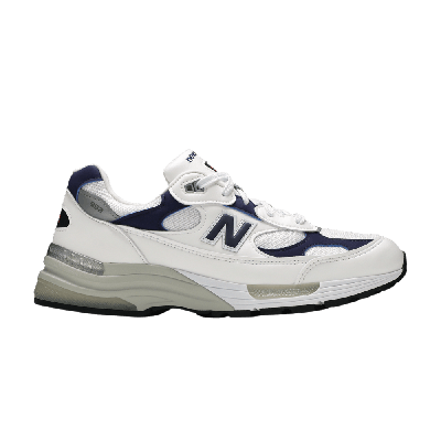 Pre-owned New Balance 992 Made In Usa 'white Navy'
