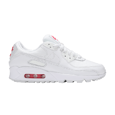 Pre-owned Nike Wmns Air Max 90 'sail Red' In White
