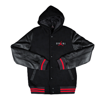 Supreme hooded hotsell varsity jacket