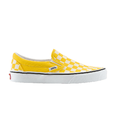 Pre-owned Vans Classic Slip-on 'checkerboard - Cyber Yellow'