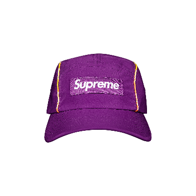 Pre-owned Supreme Gradient Piping Camp Cap 'purple'