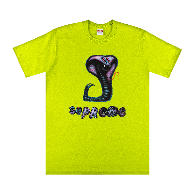 Pre-owned Supreme Snake Tee 'bright Green'