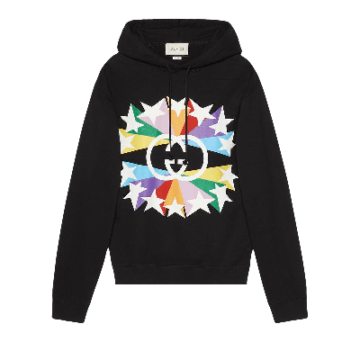 Pre-owned Gucci Interlocking G Star Burst Print Cotton Sweatshirt 'black/multicolor'