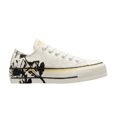 Pre-owned Converse Wmns Chuck Taylor All Star Platform Low 'hybrid Floral' In Cream