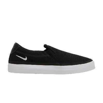 Pre-owned Nike Wmns Court Legacy Slip-on 'black White'