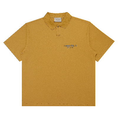 Pre-owned Essentials Fear Of God  Short-sleeve Polo 'amber' In Yellow