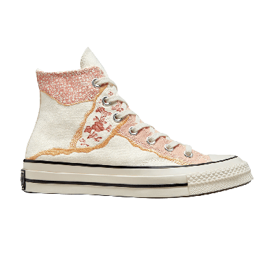 Pre-owned Converse Wmns Chuck 70 High 'metallic Floral' In Cream