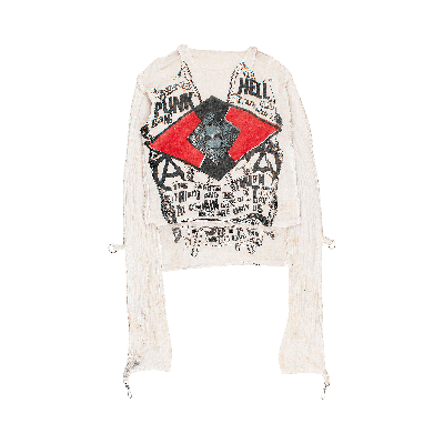 Pre-owned Vivienne Westwood Vintage 1970's Original Punk Gang Muslin Shirt 'cream'