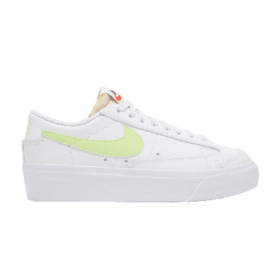 Pre-owned Nike Wmns Blazer Low Platform 'white Light Lemon Twist'