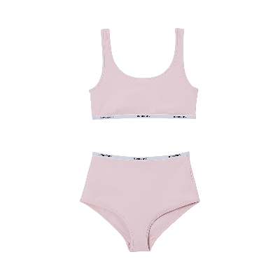 Pre-owned Burberry Tarnie Logo Tape Two-piece Swimsuit 'orchid Pink'