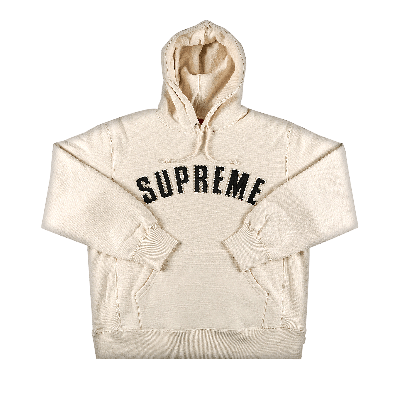 Pre owned Supreme Pearl Logo Hooded Sweatshirt natural In Cream