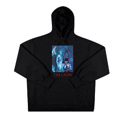 Pre-owned Supreme X The Crow Hooded Sweatshirt 'black'