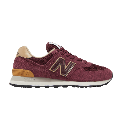 Pre-owned New Balance 574 'burgundy' In Red