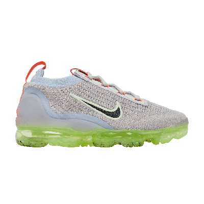 Pre-owned Nike Wmns Air Vapormax 2021 Flyknit 'light Bone Lime Ice' In White