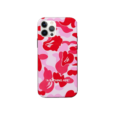 Pre-owned Bape Abc Camo Iphone 12/12 Pro Case 'pink'