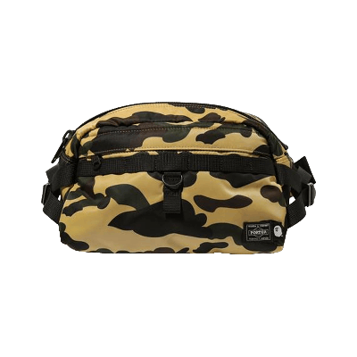 Pre-owned Bape X Porter Yoshida 1st Camo Waist Bag 'yellow'