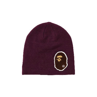 Pre-owned Bape Big Ape Head Knit Cap 'purple'