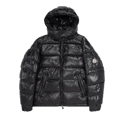 Pre-owned Moncler Maya Hooded Puffer Shiny Jacket 'black'