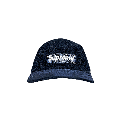 Pre-owned Supreme Gore-tex Corduroy Camp Cap 'navy' In Blue