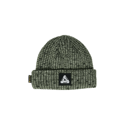 Pre-owned Palace Gore-tex Triferg Patch Beanie 'night Grid Dpm' In Green