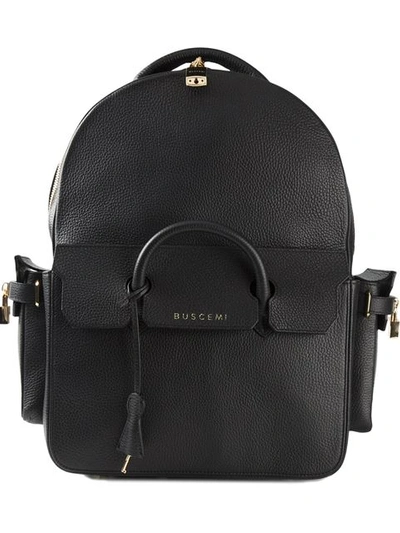 Buscemi Phd Large Leather Backpack In Black